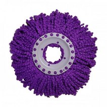 멀티 핸드스핀 물청소 밀대 리필 걸레 퍼플 청소용품 청소도구 막대 물 바닥 마포 대, 1