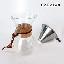 하우지안 BETTER 케맥스 커피드리퍼 핸드드립세트 우드 800ml, 단품