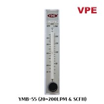 YHC YMB-55 국산 에어용 면적식 판넬유량계 (20~200 LPM & SCFH)
