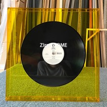 아크릴 LP 레코드 벽장식 음악 작업실 거실 입체 레코드 공예 인테리어 장식, 50x50, 투명 옐로우