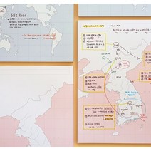 지도 메모 패드 50매 노트, 세계지도