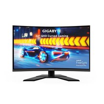 GIGABYTE G32QC A (32인치 165Hz 1440P 곡선형 게이밍 모니터 2560 x 1440 VA 1500R 1ms (MPRT) 응답 시간 93% DCI-P3, 165Hz_27 inch | G Series