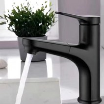 조엔스AC10 세면대 욕실 수도 꼭지 교체 화장실 그로헤 세면기 호수 연장 60cm 수전, 블랙 BasinPull[60cm호스포함]
