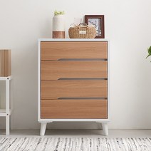 다오름 착불배송 다빈 700 4단서랍장 침실서랍장 옷장 드레스수납장, 오크그레이