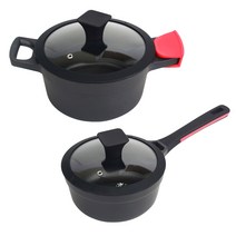 레벤쿠첸 통2중 인덕션 주물냄비 세트 2p, 혼합색상, 편수냄비 18cm + 양수냄비 24cm