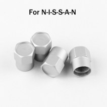 닛산 Nismo 배지 Juke 참고 스카이 라인 X-트레일 Micra Qashqai 리프 Sentra 자동차 휠 타이어 커버 공기 밸브 스템 캡 액세서리, [08] Silver For NISSAN