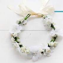 욜케이유 브라이덜샤워 셀프 사진 촬영 웨딩 꽃 화관