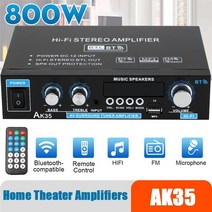 진공관앰프 스피커앰프 ak35 800w 홈 디지털 오디오 110-240v 베이스 오디오 전원 블루투스 hifi fm usb 자동 음악 서브우퍼, ak380, 나는 플러그