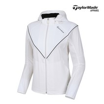 [테일러메이드]여성 후드 탈착 V배색 점퍼 TWJUJ5902-100