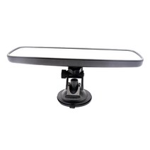 245x67mm 자동차 파노라마 미러 데드 앵글 미러 대형 추가 미러 유니버설 인테리어 백미러 흡입 컵이있는 인테리어, 화이트, 설명