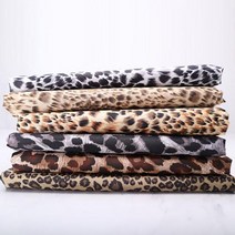 가죽공예 사틴 호피무늬 나염 원단 가방 안감 가방만들기 재료, 호피(소)블랙