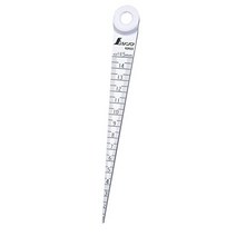 Shinwa Sokutei 62622 테이퍼 게이지 간격 및 구멍 직경 측정 0.04 - 0.6인치(1 15mm) 흰색 ABS