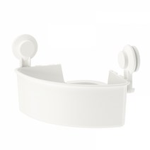이케아 TISKEN 티스켄 흡착식 코너선반유닛 화이트 304.003.08, shelf