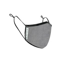 SONOVIA 특허받은 통기성 원단이 있는 재사용 가능한 안면 마스크 유니 천 세탁 2중 레이어 커버 김 서림 코편과 조절 귀 스트랩 그레이 스몰 (5팩)