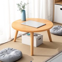 감성 원형 느티나무 테이블 (40cm) (우드).디작소