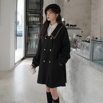 여성 바바리 허리벨트 트렌치코트 디자인감 마린넥 코트녀 키 작은 고급감 봄가을 c