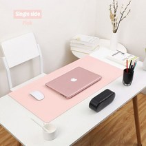 대형 양면 휴대용 마우스 패드 PU 가죽 노트북 패드 테이블 수호자 다이닝 데스크 매트 Mousepad 홈 오피스 게임 MouseMat, Single Pink_CHINA | 90x45 cm