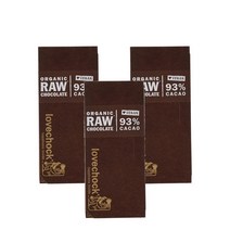 러브초크 로우 초콜릿 비건 93프로 카카오 70gr 8개 Lovechock Chocolate Vegano Puro 93, 3팩
