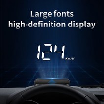 hud 헤드업디스플레이 다기능 obd2 자동차 자동 전자 화면 프로젝터 디지털 자동차 속도계 액세서리, 없음