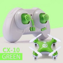 Cheerson RC 원격 제어 드론 쿼드콥터 헬리콥터 LED CX 10 미니 완구 CX10 4CH 2.4G, Green