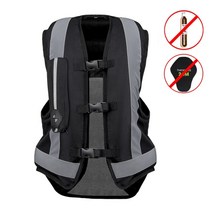 오토바이 자켓 남성 모토 크로스 라이딩 에어백 조끼 보호 장비 안전 반사 오토바이 에어백 시스템 바디 아머 S-3XL, S, 블랙 에어백 조끼