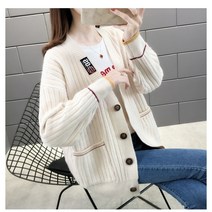 여성 기본핏 버튼 니트가디건 간절기 카디건 g-101