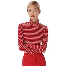 LPGA 여성 배색 스트라이프 터틀넥 티셔츠 L183TS650P