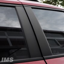 [mansubmall] 4세대 카니발 B필러 기둥 몰딩 패널 마스크 카본 랩핑 데칼 스티커 튜닝 악세사리 용품, 유광블랙카본(6P)