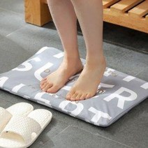 2세대 신개념 속건 규조토 욕실 빨아쓰는 발매트 패드, 그레이