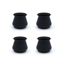좌식의자 디스크의자 등받이의자 패브릭의자 틸팅의자 4/8pcs 실리콘 의자 모자 테이블 발 패드 둥근 비 슬, 03 Black_01 4PCS