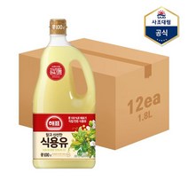 대용량 식자재 식재료 식용유(해표 1.8L)X12 식당용 업소용, 상세페이지 참조, 1.8L