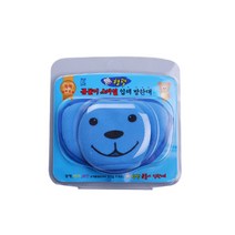 해호 곰돌이 스마일 극세사 입체방한대 (아동용) 파랑, 3개