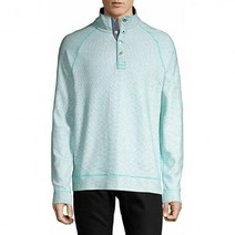 [143074][써스데이아일랜드]토미 바하마 남성 T221206 씨웨이 스냅 모크 스웨터 - 아쿠아 아줄 M