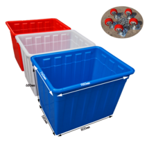 대형 플라스틱 과일 박스 포장 농산물 콘티박스 사과, 135L박스길이757너비565높이400블랙