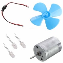 기타 과학공구 LED 풍력발전기 날개 diy 모터 조명 전원 dc, 발전기세트 BL00050