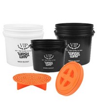 세차버킷 16L 휠버킷 그릿가드 감마씰리드 세차용품, 세차버킷16L블랙