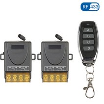무선 조명 원격 컨트롤러 스위치 433MHz 30A 1CH 릴레이 수신기 모듈 송신기 펌프/램프/잠금/팬 110V 220V, 02 2 R 1 Remote