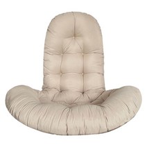 안뜰 정원을 위한 거는 계란 의자 방석 그네 의자 방석 패드, 폴리에스터, 카키색 옷감