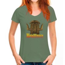 VR 가상현실 KNIGHTMARE TV 로고 레트로 가상 현실 게임 쇼 성인 티셔츠, 06 XL, 13 WoMen pea green
