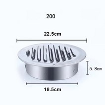 갤러리창 환풍기커버 알루미늄루버 환풍기커버덮게 75-200MM 공기 환기 커버 둥근 덕트 천장 벽 구멍 Abs, [08] 200MM