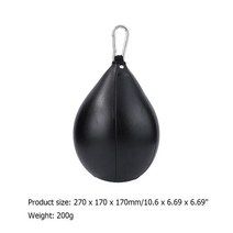 프로용 펀치볼 샌드백 복싱 스피드볼 가정용 고급형 입식복합 스탠딩백 boxing punch bag pear shape pu leather speed ball swivel bag, 검은색