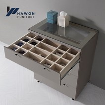 하원가구 티오 LPM 780 광폭 아일랜드 서랍장, 그레이