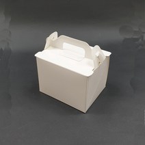 앞트임 조각케이크박스 화이트 (미니)/ 10매