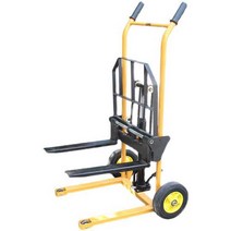 이동식 핸드자키 유압 스태커 작기 미니 리프트 자키, 스트레이트 휠 200kg 상승 0.9m