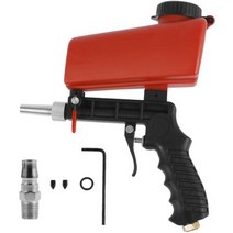 초강력고압분사기 무선고압세차건 조정 가능한 샌드 블라스팅 건 휴대용 블래스터 기계 중력 소형 핸드 헬드 공압, Korea+Reddish black