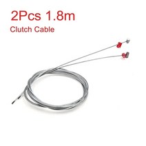 오토바이 스쿠터 오토바이에 대 한 범용 2pcs 1.8m 길이 금속 클러치 라인 케이블 와이어 브레이크 가속기 케이블 와이어, 2pcs 클러치