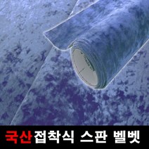 오토맥스 스판벨벳 접착식 원단 국산원단 시트지 145X50, 다크블루