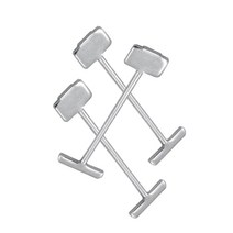 50pcs 바닥재 벽 타일 수평 조절 시스템 레벨러 교체 용 핀 타일링 바늘 강철 건설 도구