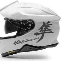 하야부사 신형로고스티커 한문데칼 스즈키 오토바이, 한문로고(180x195mm), 흰색, 1개