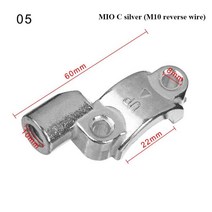 전기자전거스로틀 높은 품질 4 휠러 2x22mm M10 미러 마운트 홀더 오토바이 핸들에 대 한 브래킷 클램프, [05] 5